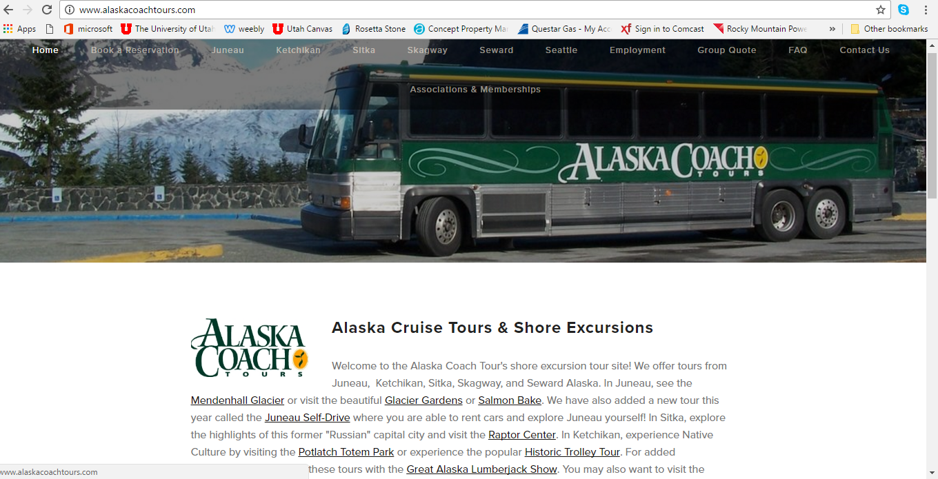 homepage, Alaska, tours